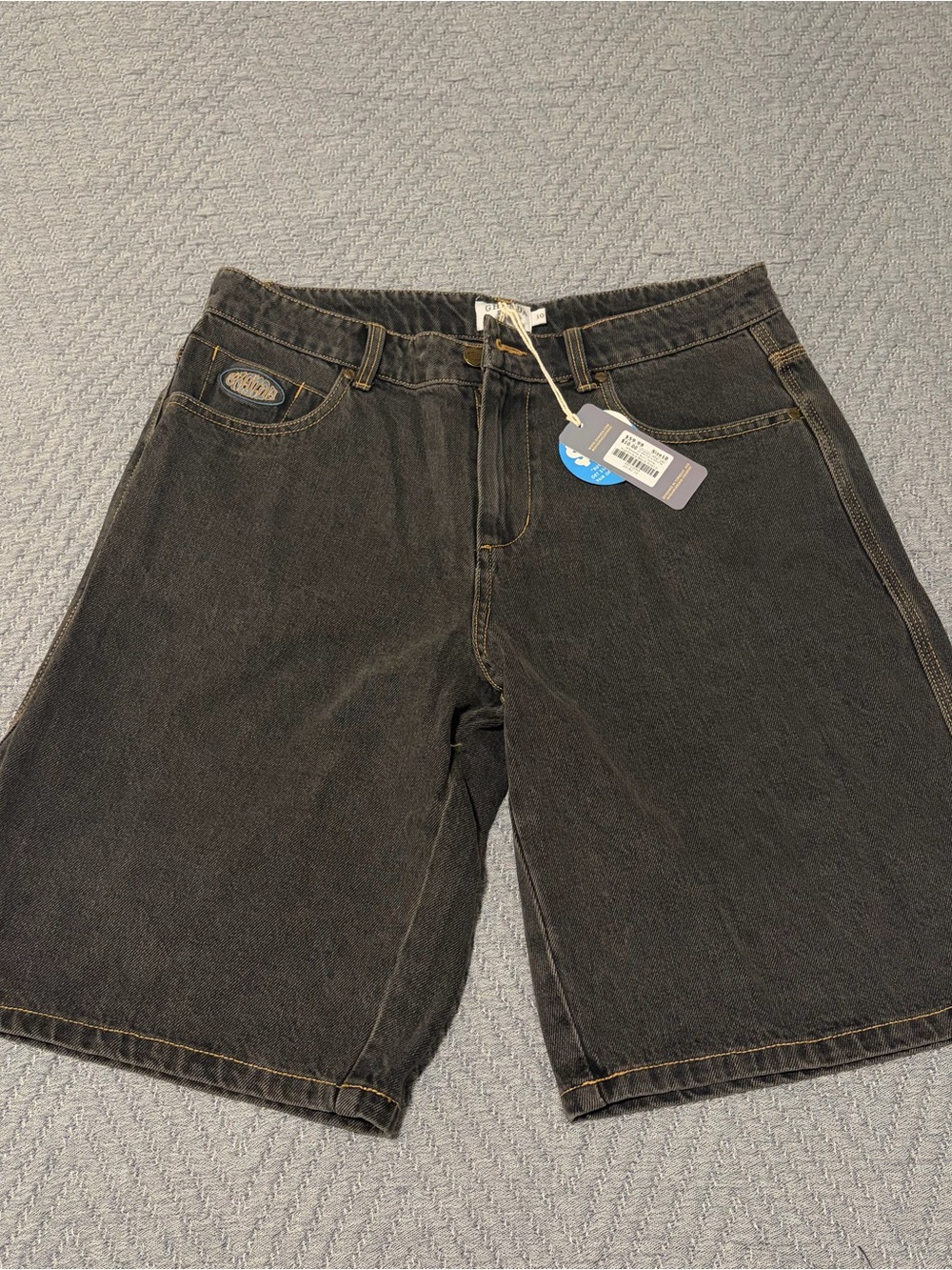 Ghanda Black Denim Jean Shorts
